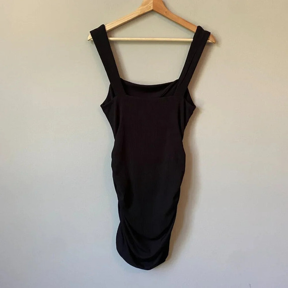 Mable Womens Medium Bodycon Cut Out Front Twist Mini Party Going Out Black Dress - Picture 10 of 16